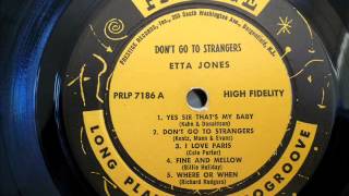 Etta Jones WHERE OR WHEN with lyrics