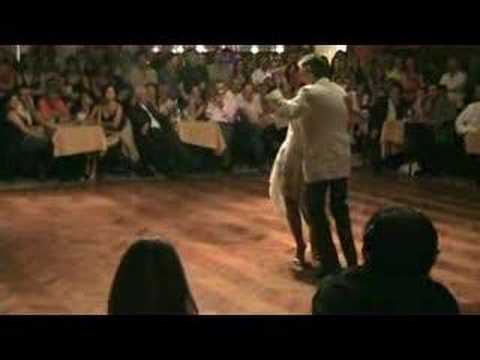  Silvina Valz  and  Dany Garcia  are  dancing  to  the  milonga  "  Milonga Sentimental  "