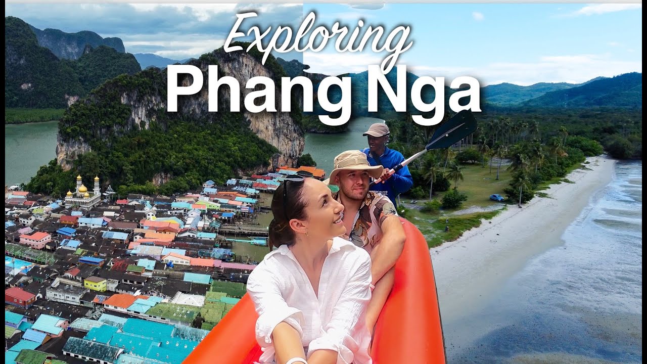 A duo explores Phang Nga Bay island on a day trip from Phuket.
