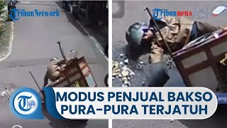 Viral Video Modus Tukang Bakso di Salatiga yang Diduga Sengaja Jatuh & Berharap Rasa Simpati Warga