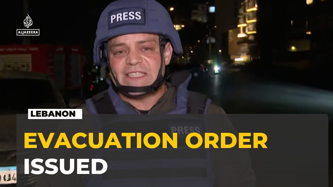 Israel issues evacuation order as strikes loom over Tyre in southern Lebanon.