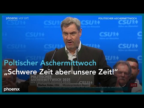 Politischer Aschermittwoch: Markus Söder (CSU) am 05.03.2025