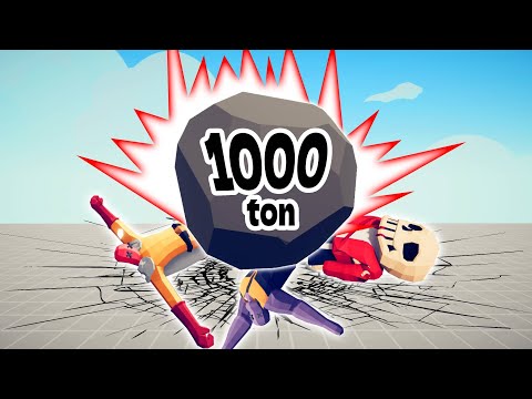 1000TONS GIANT ROCK FALLING FROM THE SKY VS EVERY UNIT | TABS - Totally Accurate Battle Simulator