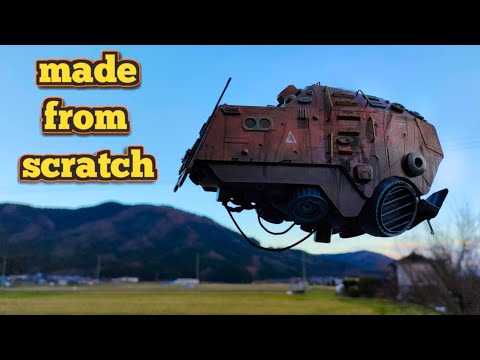 I built a space ship from scratch! | 1/35 scale ship inspired by the art of Ian McQue
