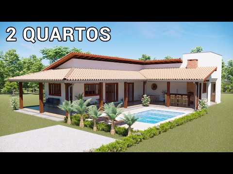 Casa de Sítio em L com 2 Quartos | P18