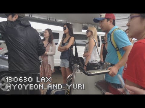 130630 Yuri and Hyoyeon @ LAX Arrival