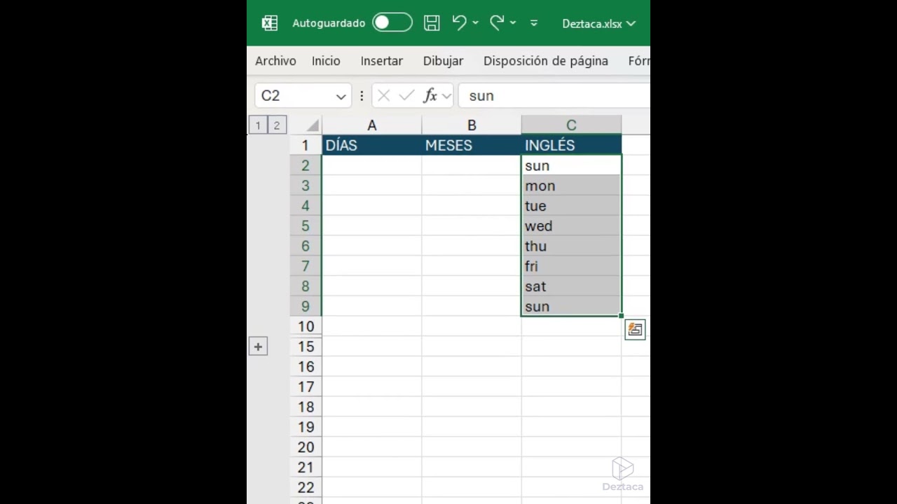 Custom lists in Excel - How do you know Monday is Tuesday? #shorts