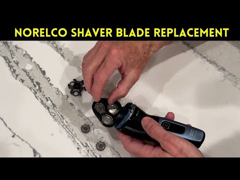 Philips Norelco Series 3000 wet/dry electric razor replacement of the blades and retainer.