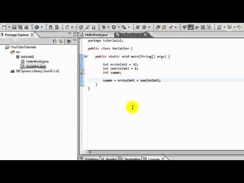 1.1. Java - Eclipse Variablen + Kommentare