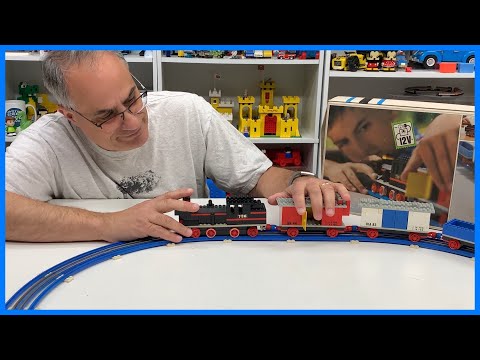 YouTube thumbnail: Vintage LEGO 12V Train Set 720 from 1969!