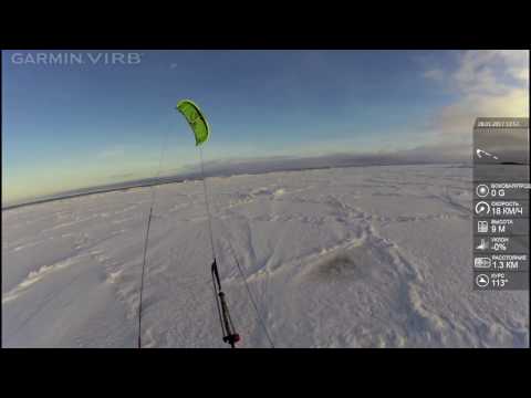 Кайт зима Белое море 28012017