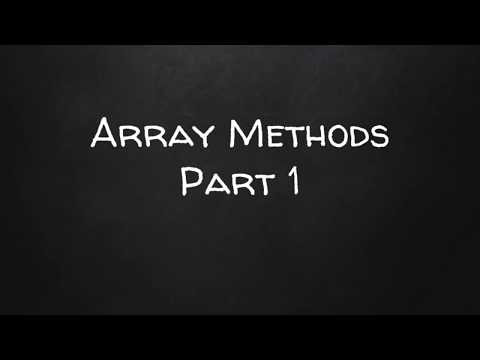 Learn Javascript Part 18 Array Methods Part 1