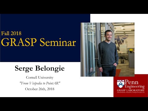 Fall 2018 GRASP Seminar Series: Serge Belongie - October 26th