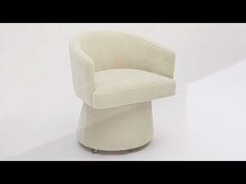 Kristen Taupe Rolling Desk Chair From TOV | Coleman Furniture