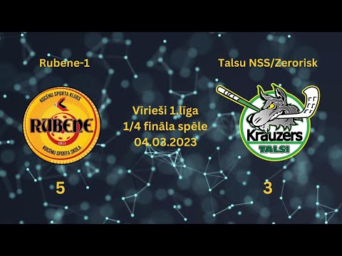 Floorball Vīriešu 1.līga Rubene-1 - Talsu NSS/Zerorisk 04.03.2023 HIGHLIGHTS