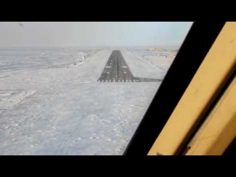Landing in Pevek on Boeing 757
