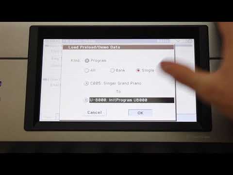 Korg Krome Tutorial: Load factory banks and individual factory programs and combinations