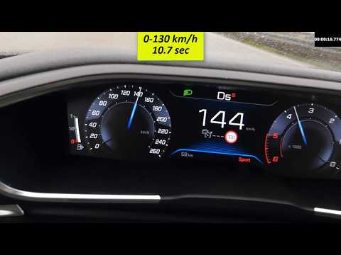 Peugeot 508 GT 2.0 180 BlueHDI 2019 Acceleration 0-100km/h & 0-190km/h WET