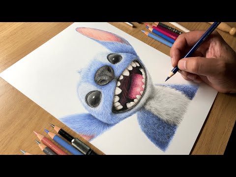 Drawing Stitch - Coloured Pencil Timelapse | Artology