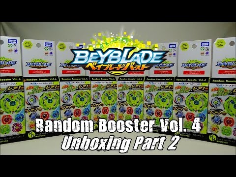 (Part 2) Beyblade Burst B-61 RANDOM BOOSTER VOL. 4 Unboxing & Battles!! ベイブレードバースト