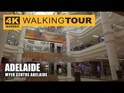 Myer Centre Adelaide Walking Tour in Adelaide, Australia (4K 60fps)