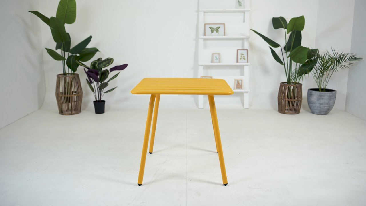 MaximaVida metalen vierkante tuintafel Max  80 x 80 cm cactus