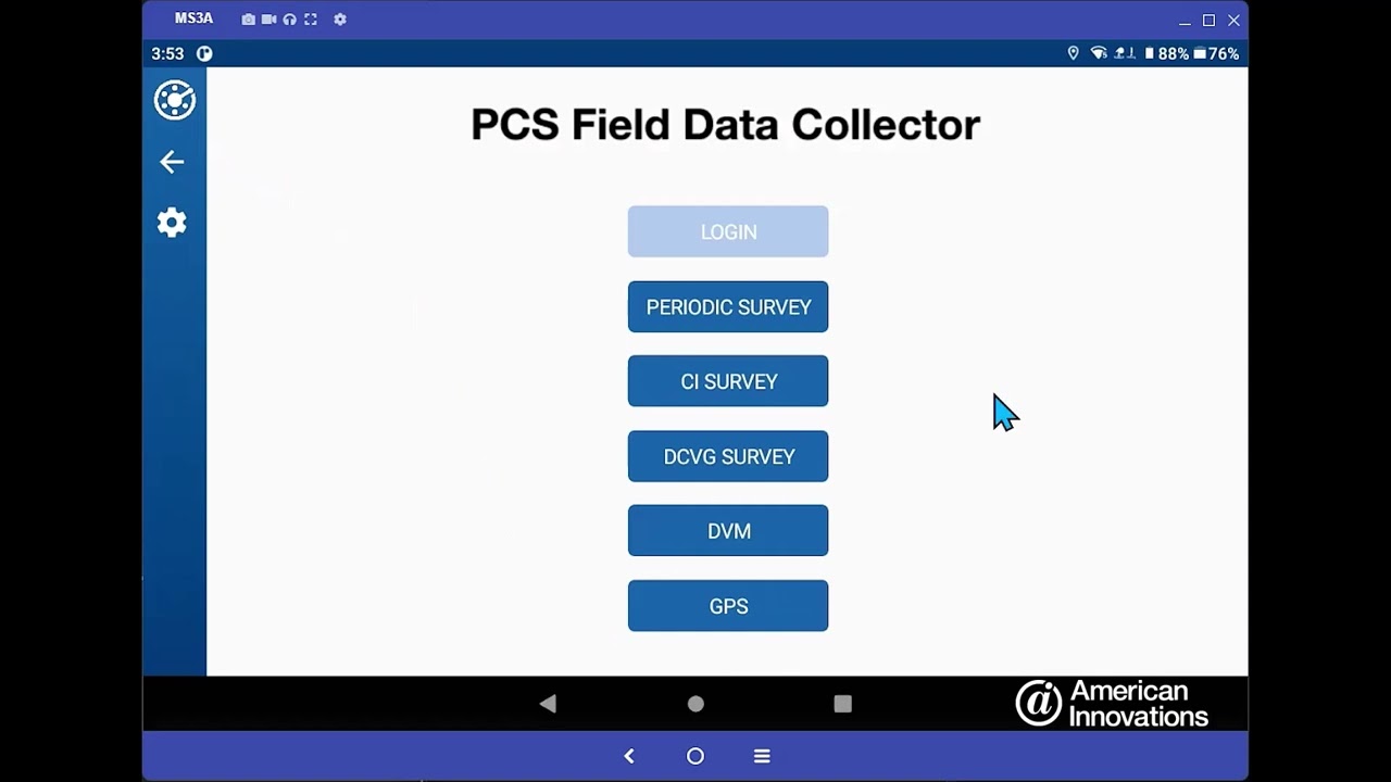 FDC Application Main Screen Overview