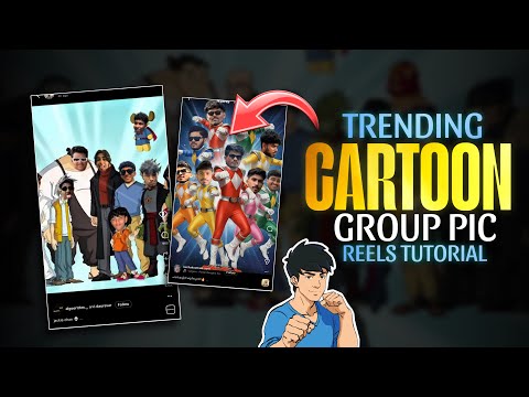 NEW VIRAL CARTOON GROUP PIC PHOTO ANIMATION VIDEO EDITING | JACKIE CHAN TREND REELS TUTORIAL 🤣🤣🚀