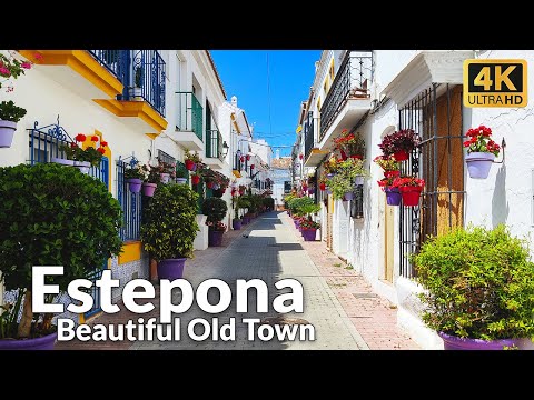 Walking Tour of Estepona Old Town, Part 2 - May 2023 (4K Ultra HD, 60fps)