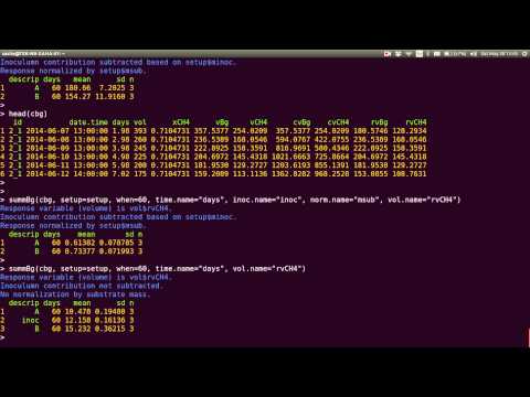 Demonstration of summBg function for calculating BMP