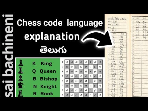 The language of chess in telugu - how to write chess coding language in telugu