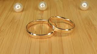 Vídeo de Aliança Italiana com pedra Ouro 18K 3mm