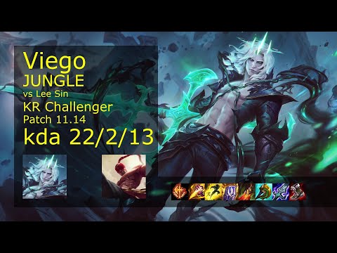 Viego Jungle vs Lee Sin - KR Challenger 22/2/13 Patch 11.14 Gameplay // [롤] 비에고 vs 리 신 정글