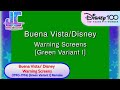 Buena Vista Disney Warning Screens 1990 1996 Green Variant I Remake