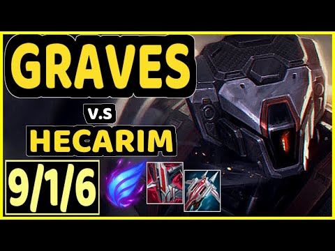 WARDEN (GRAVES) vs HECARIM - 9/1/6 KDA JUNGLE GAMEPLAY - EUW Ranked MASTER