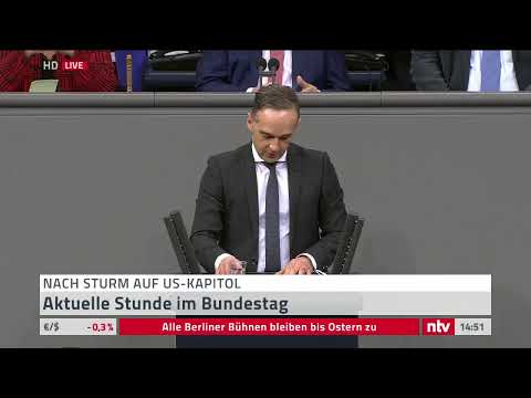 LIVE: Aktuelle Stunde aus dem Bundestag zu Trump und dem Sturm auf das Kapitol