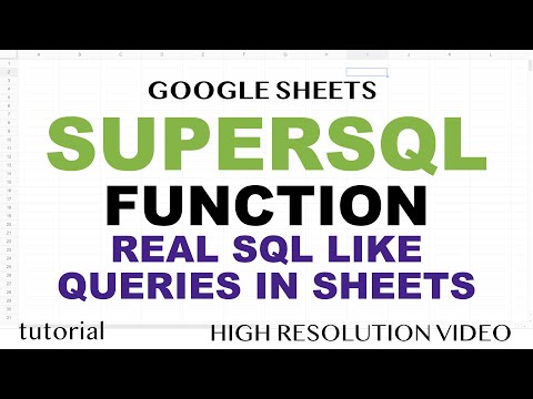 Google Sheets SUPERSQL QUERY Function Apps Script SQL AlaSQL UDF Part 1