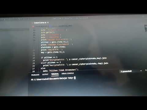 Caesar Cipher Bahasa Pemrograman Ruby