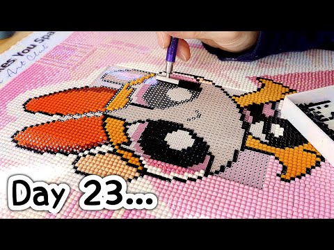 This took me forever... Diamond Art Painting inside my Camping Van!?