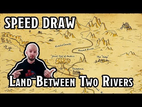 D&D Map Speed Draw - Land Between Two Rivers (Web DM)