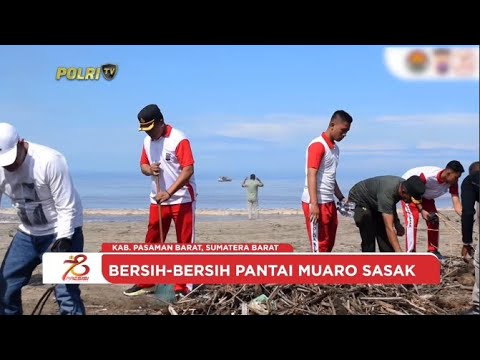 POLRES PASAMAN BARAT GIAT BERSIH BERSIH PANTAI