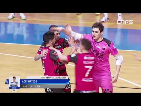 Gol de Adrián Ortego (0-1) Palma Futsal - Ríos Renovables Zaragoza. 1Div, J18