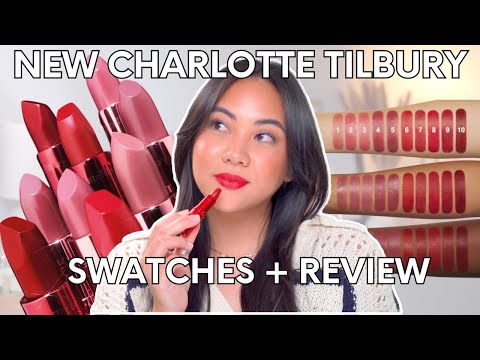CHARLOTTE TILBURY HOLLYWOOD BEAUTY ICON LIPSTICK COLLECTION | SWATCHES + REVIEW