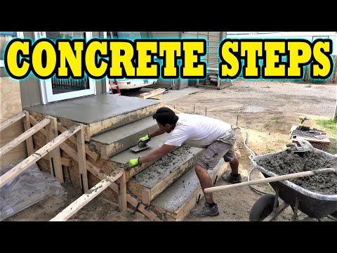 How to form & pour Concrete Steps with a Pier Foundation. D.I.Y.