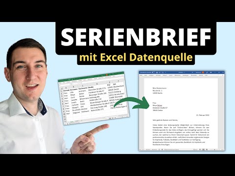 Word Serienbrief erstellen in 1 Minute - Excel Datenquelle, mit Anrede [Seriendruck]