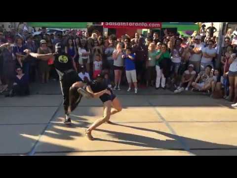 Oscar & Tania freestyle SALSA at Salsa on St Clair