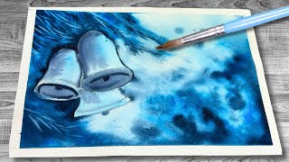 How to Paint Easy Christmas Card in Watercolor