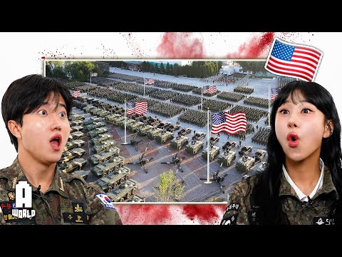 Koreans React to the true POWER of the US Military!