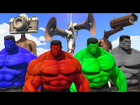 HULK ARMY | BLUE HULK & RED HULK & GREY HULK VS SIREN HEAD - What If Battle Superheroes