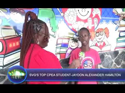 SVG'S Top CPEA Student Jaydon Alexander Hamilton of the Windsor Primary School